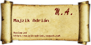 Majzik Adrián névjegykártya